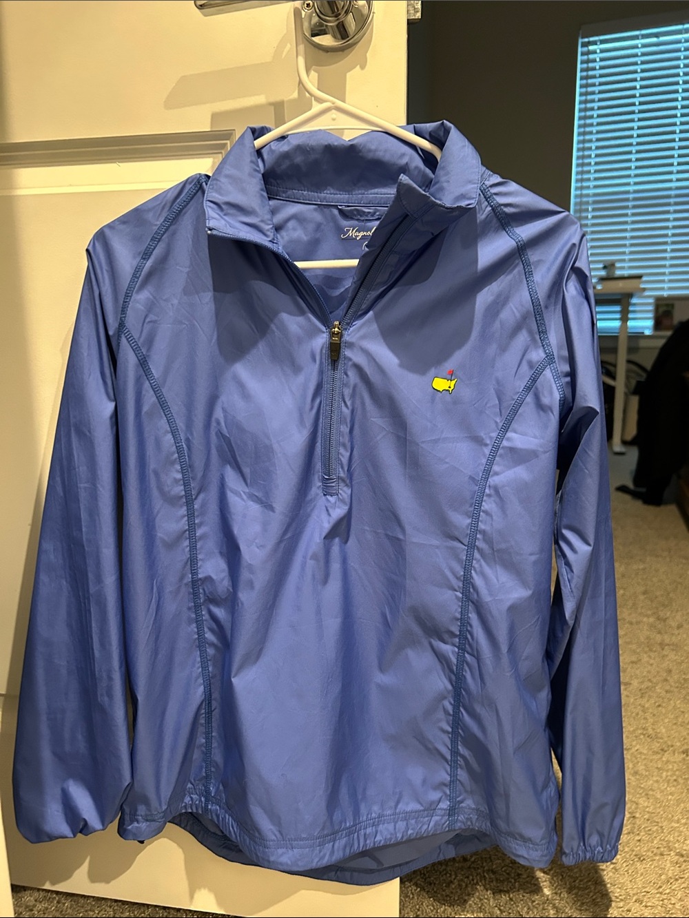 Masters Magnolia Lane Blue Tech Jacket with White Logo